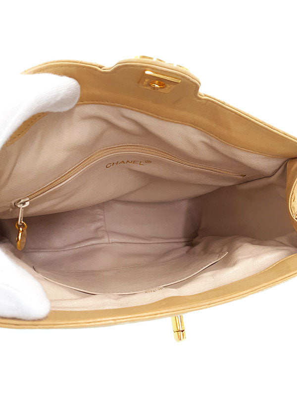 Chanel Matelasse Shoulder Bag Beige
