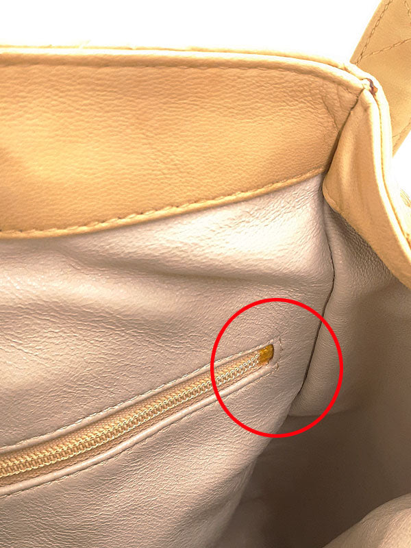 Chanel Matelasse Shoulder Bag Beige