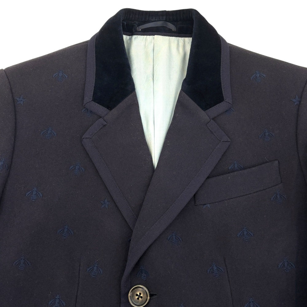 Gucci BEE Embroidery Wool Coat