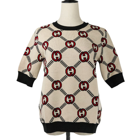 Gucci Interlocking GG Reversible Knit Short Sleeve Top