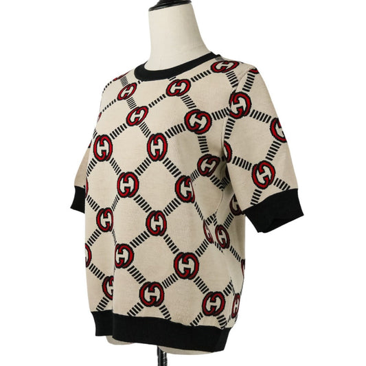 Gucci Interlocking GG Reversible Knit Short Sleeve Top