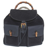 Gucci Bamboo Line Suede Leather Backpack