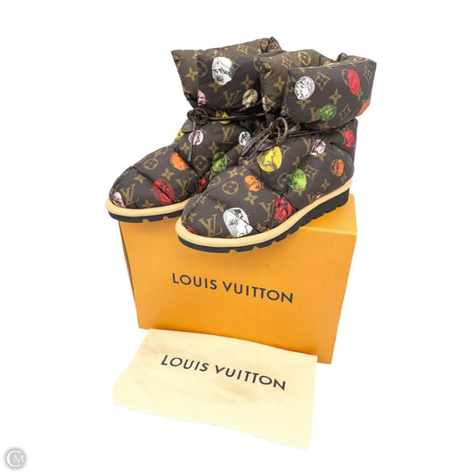 Boots Luxury Designer By Louis Vuitton In Multi-colored, Size: 8.5