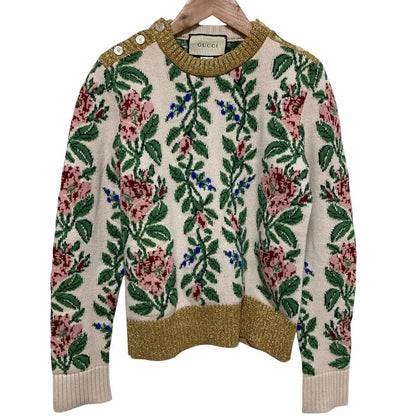 Gucci Flower Jacquard Knit Sweater