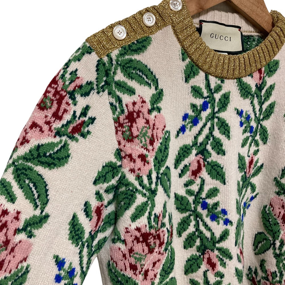 Gucci Flower Jacquard Knit Sweater