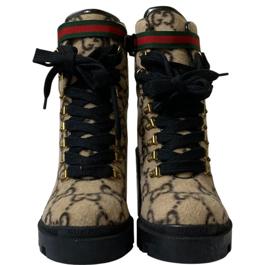 Gucci GG Wool Ankle Boots