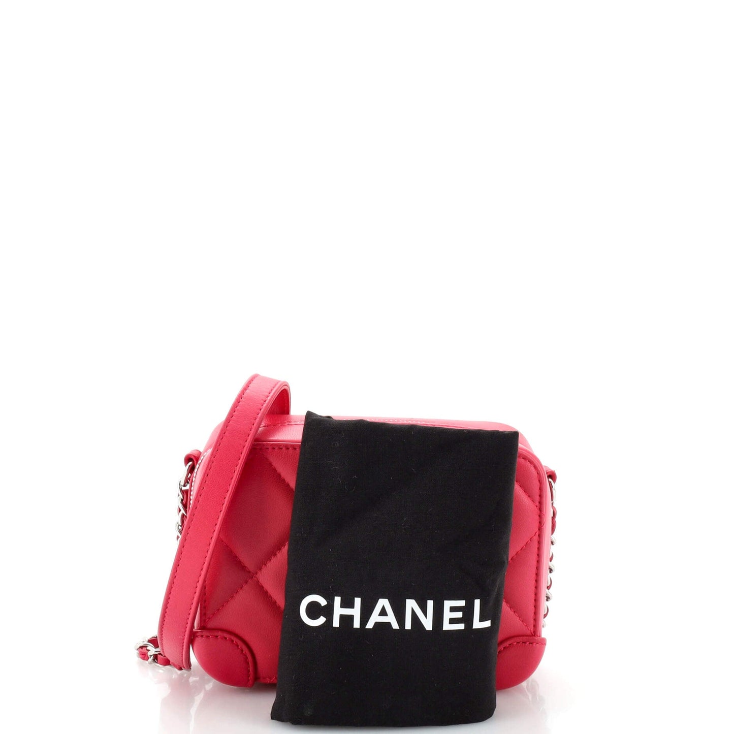 Covered CC Camera Bag Quilted Lambskin Mini