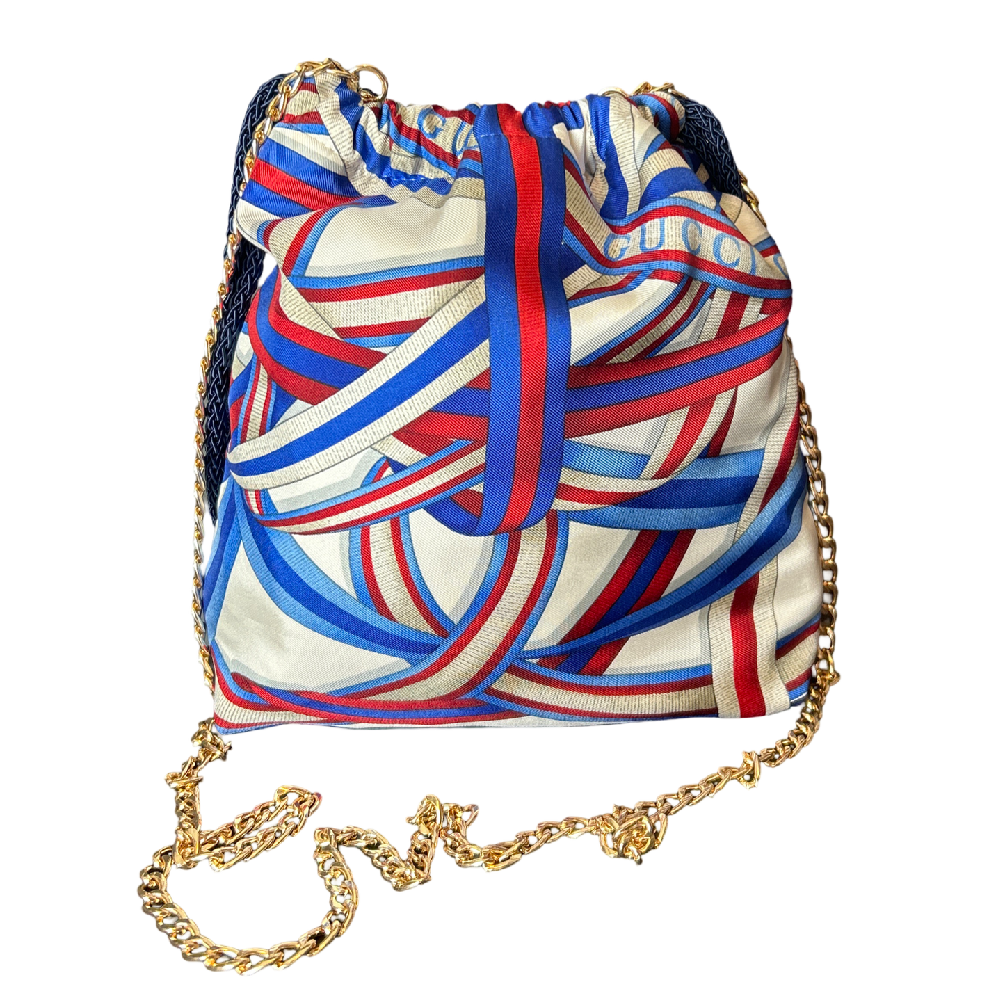 Ribbons   Scarf Drawstring Crossbody Bag