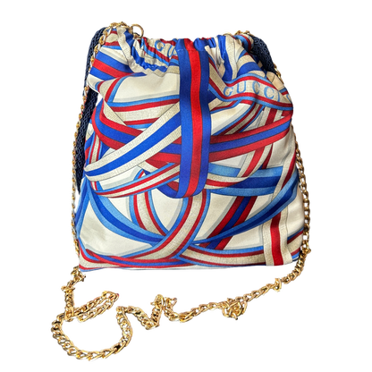 Ribbons   Scarf Drawstring Crossbody Bag