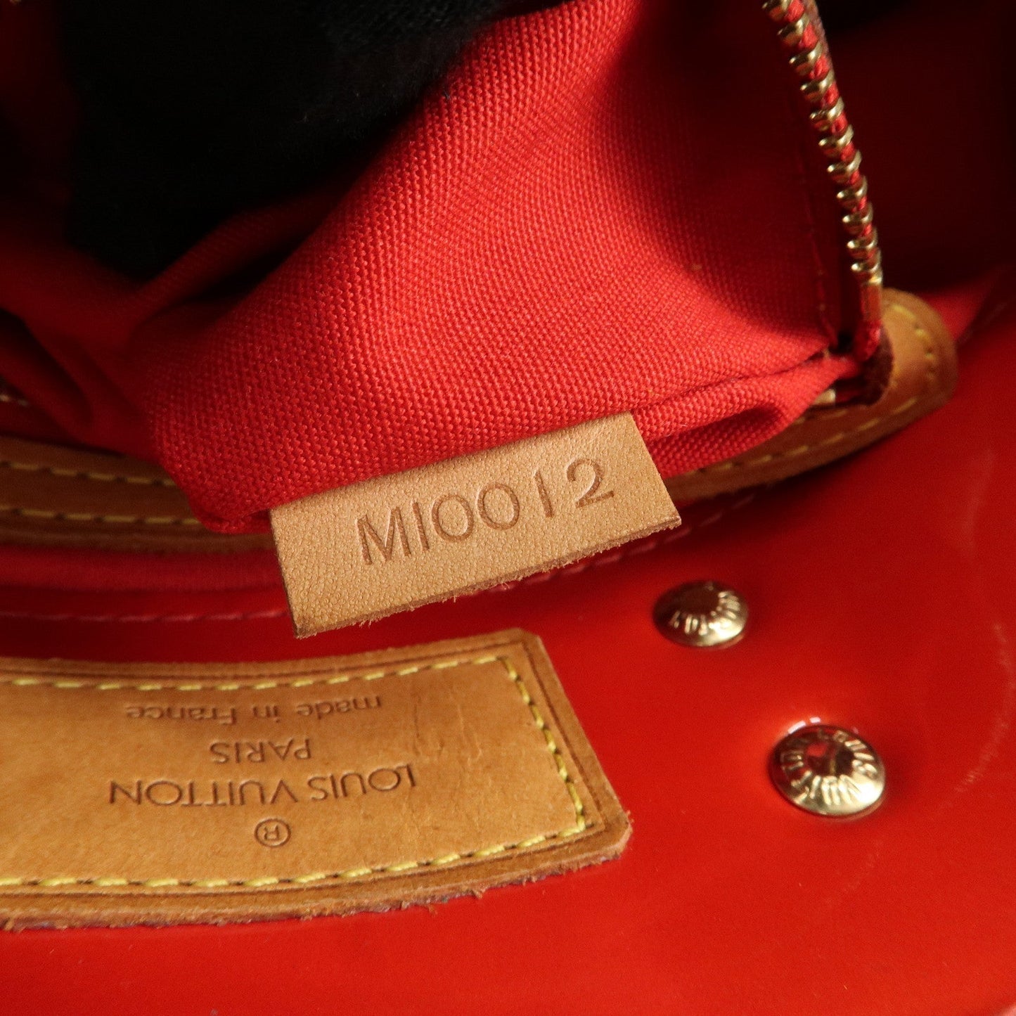 Louis Vuitton Monogram Vernis Lead PM Hand Bag M91088 Rouge
