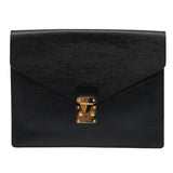 Louis Vuitton Senateur  Leather Clutch Bag