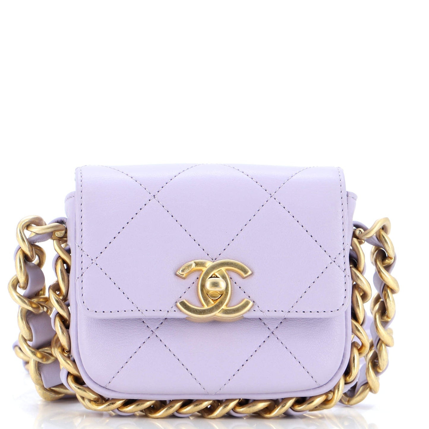 CHANEL Framing Chain Flap Bag Quilted Calfskin Mini