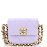 CHANEL Framing Chain Flap Bag Quilted Calfskin Mini