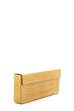 Prada Tan Embossed Box Clutch