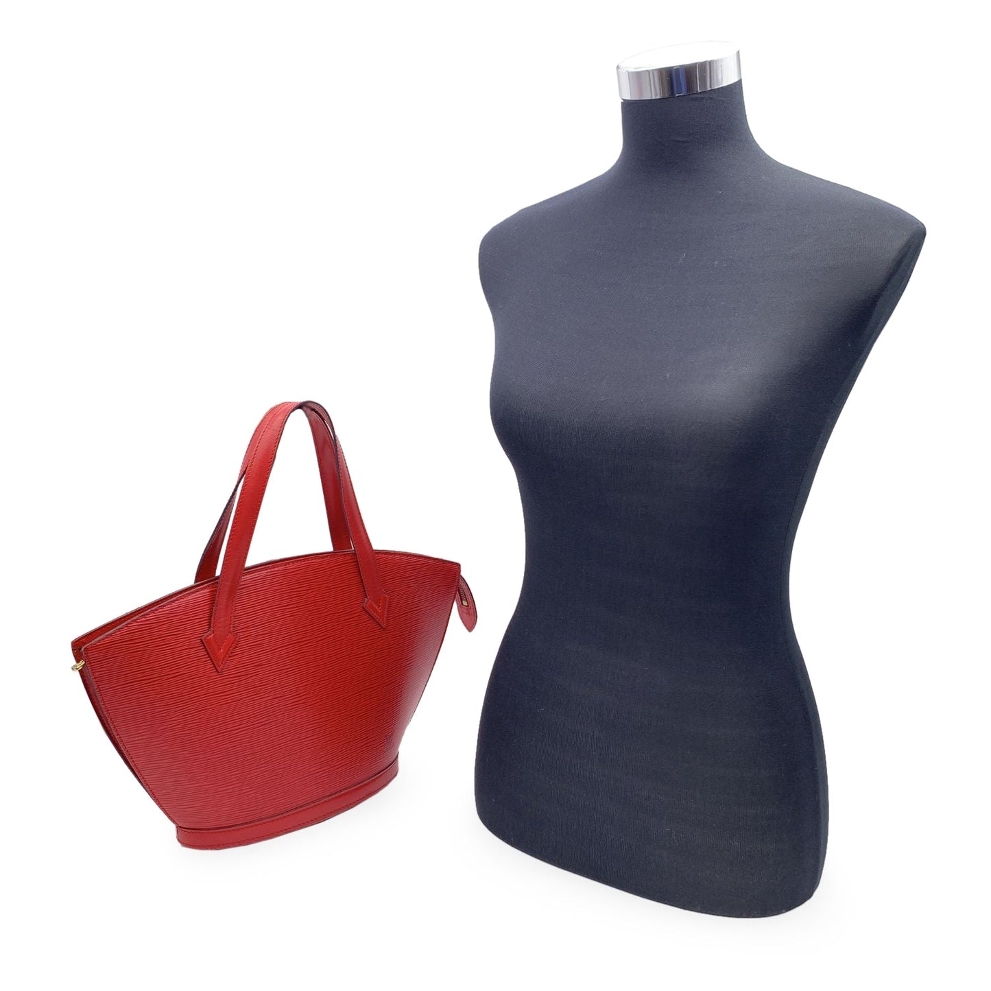 LOUIS VUITTON   Red Epi Leather Saint Jacques Pm Bag