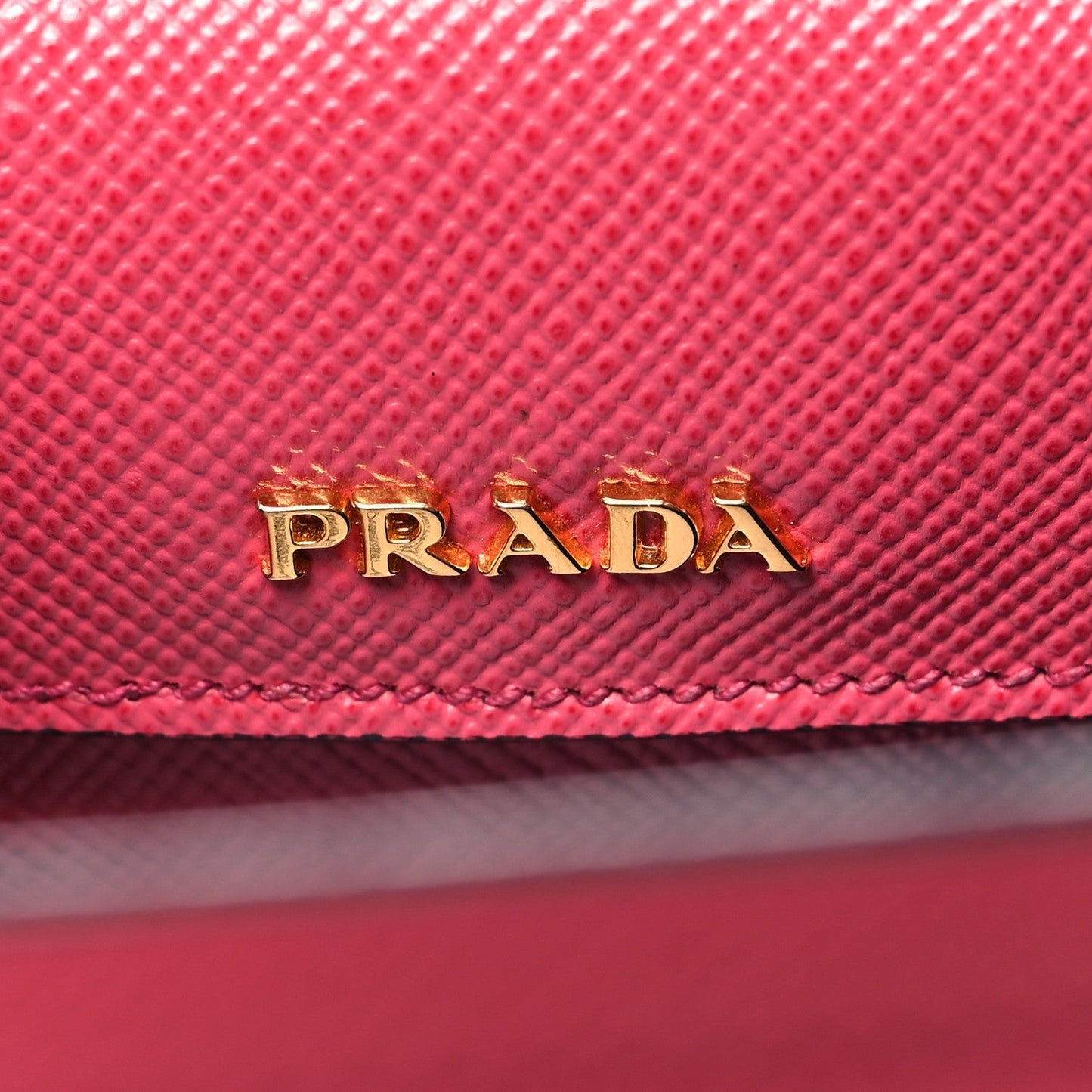 Prada Saffiano Cuir Medium Double Bag Peonia