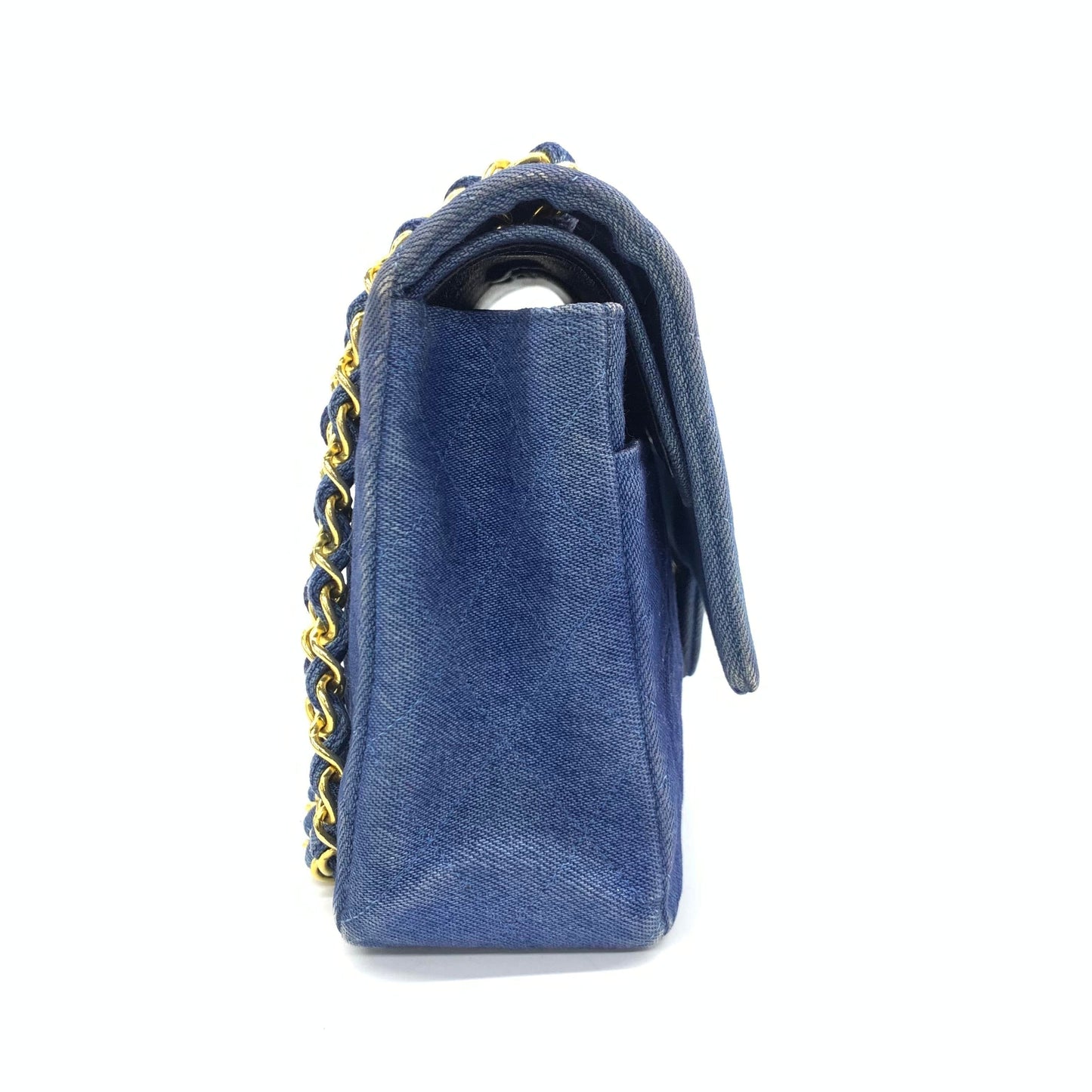 Chanel Classic Flap   Medium Blue Jeans Denim with 24k Gold HW, 1989-1991