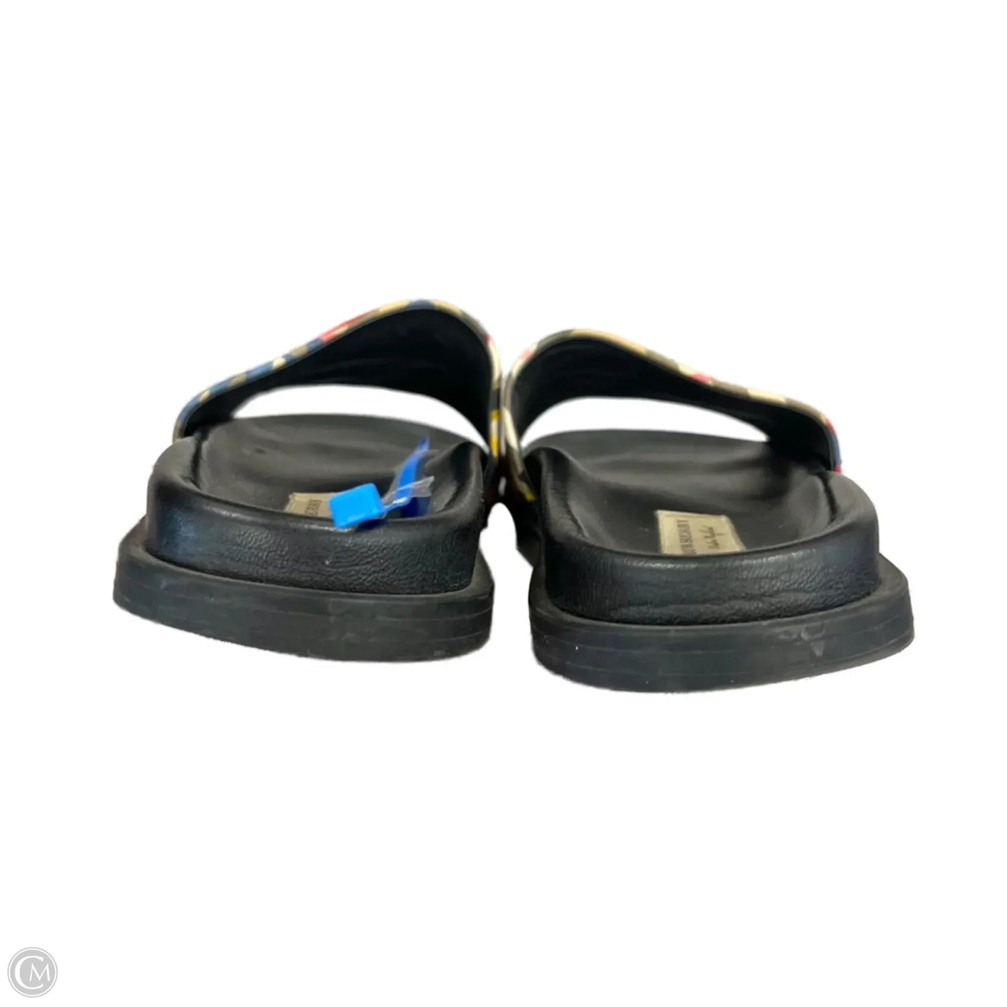Sandals Luxury Designer By Burberry In Black & Red, Size: 6.5