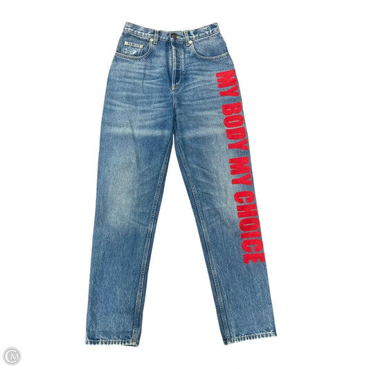 Jeans Luxury Designer By Gucci In Blue Denim, Size: 2