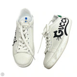 Shoes Luxury Designer By Gucci In Green & White, Size: 5