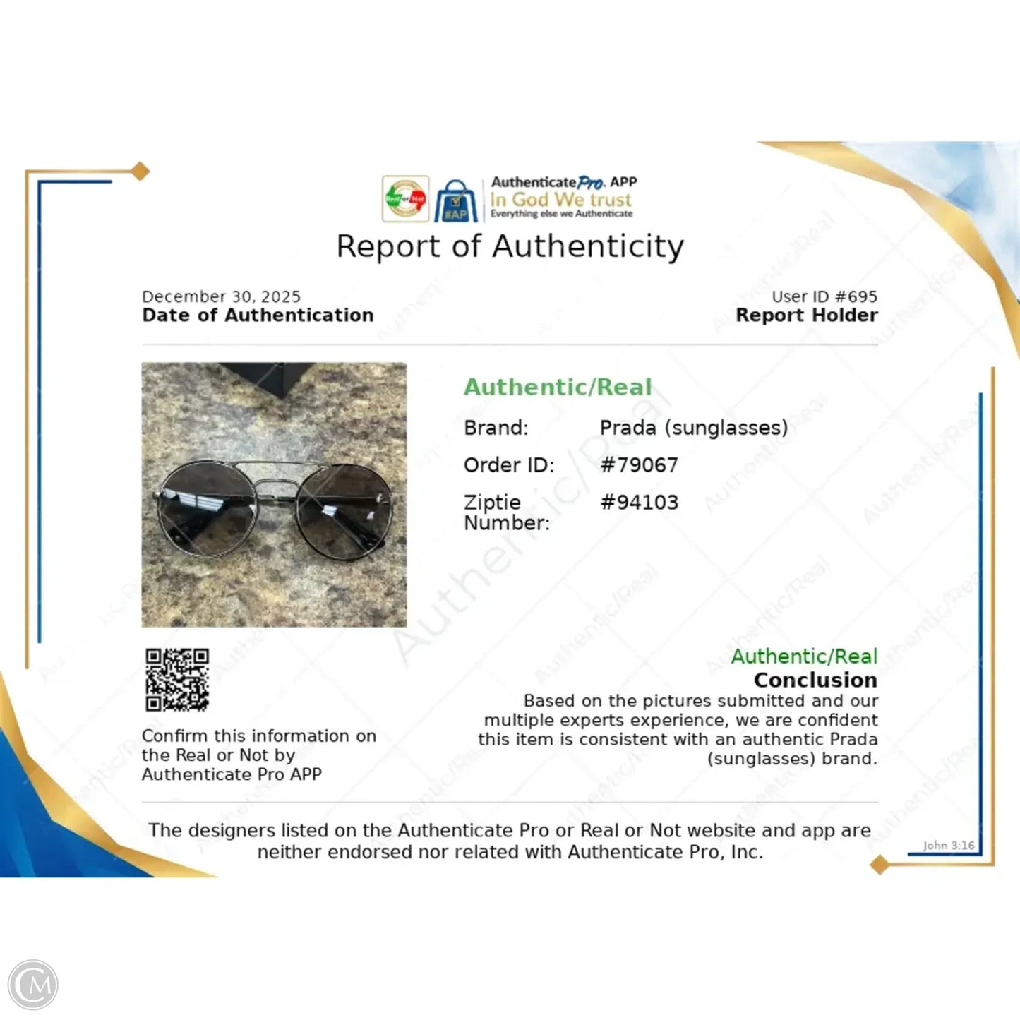Sunglasses Luxury Designer By Prada