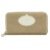 Prada   Logo Canvas Zip Around Wallet