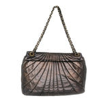 Chanel bag Paris-Shanghai Quilted Fan Flap Bag Metallic Lambskin