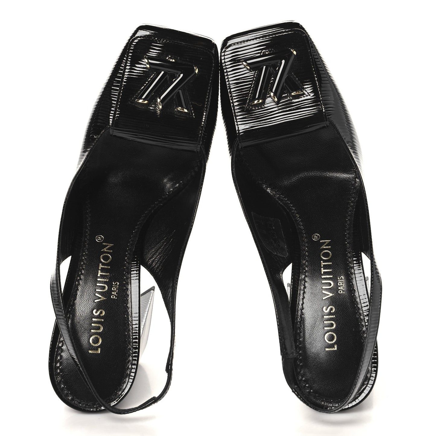 Louis Vuitton Electric Epi Shake Slingback Pumps Black