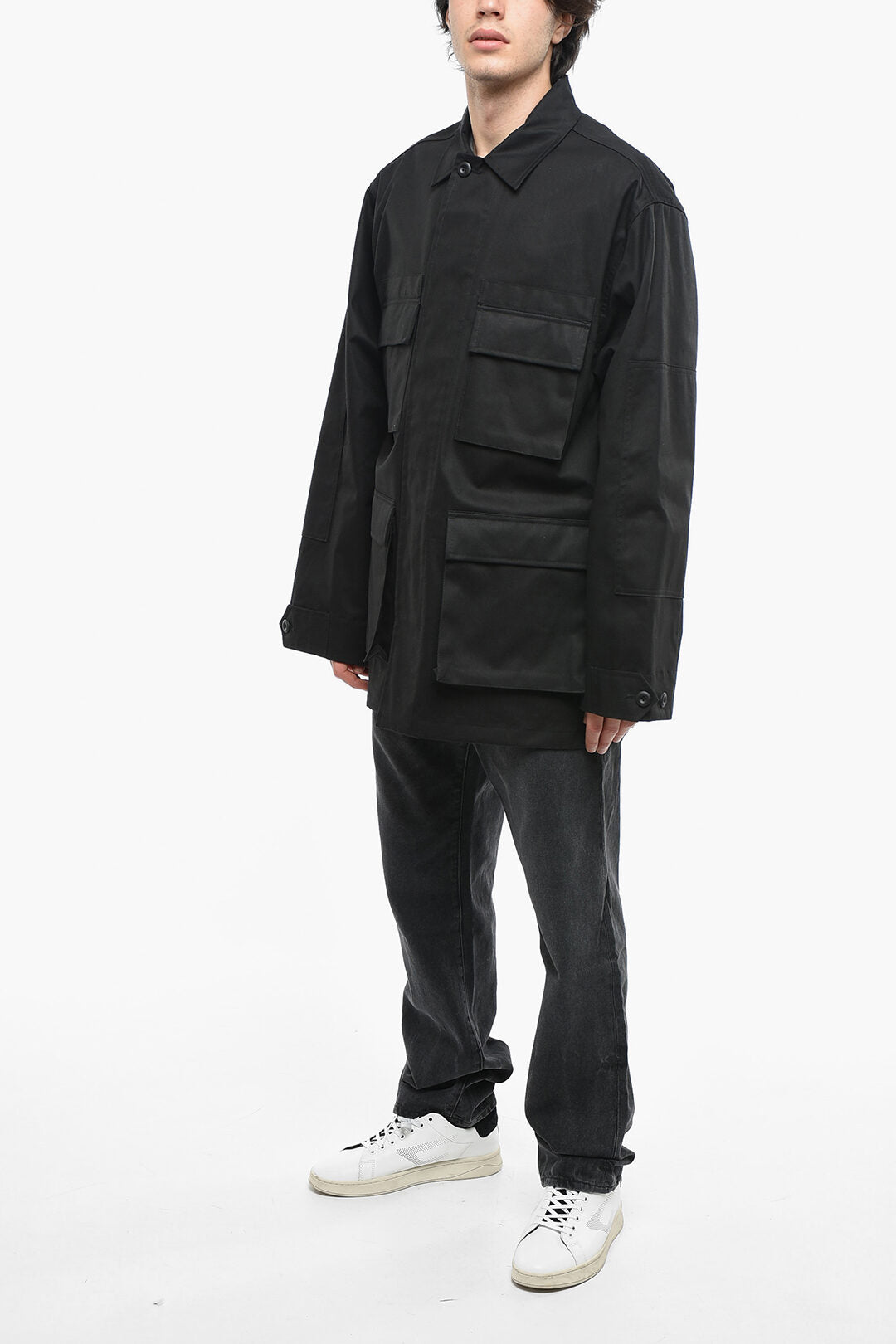 Blnciaga Cotton Cargo Jacket with Concealed Placket S Standard size