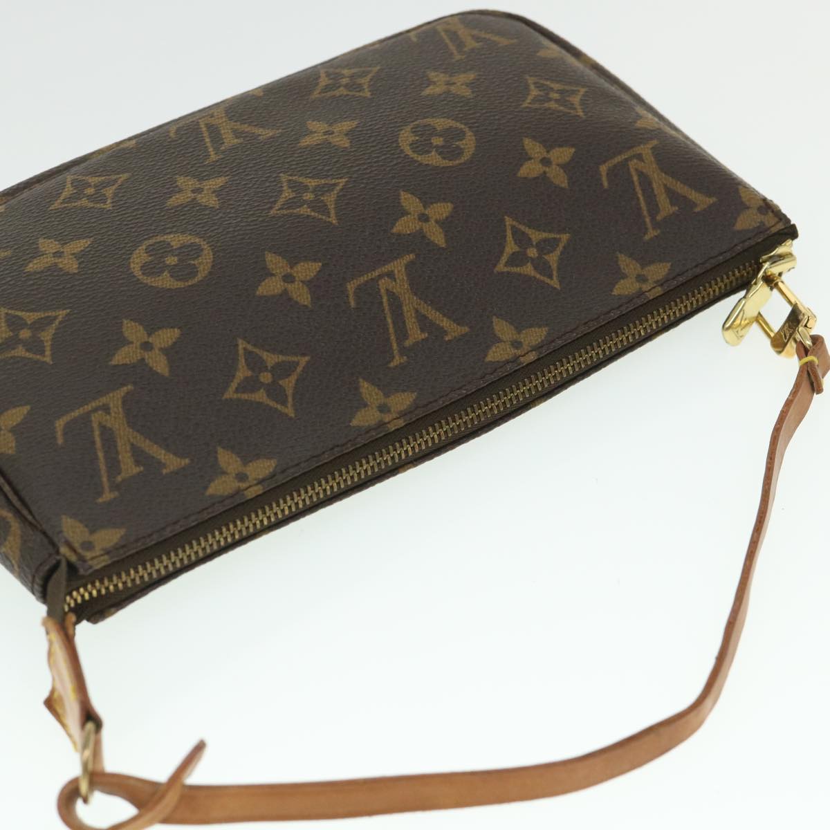 Louis Vuitton Pochette Accessoire  Canvas Clutch Bag