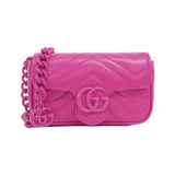 Gucci GG MARMONT Quilting Chevron Leather Waist Bag