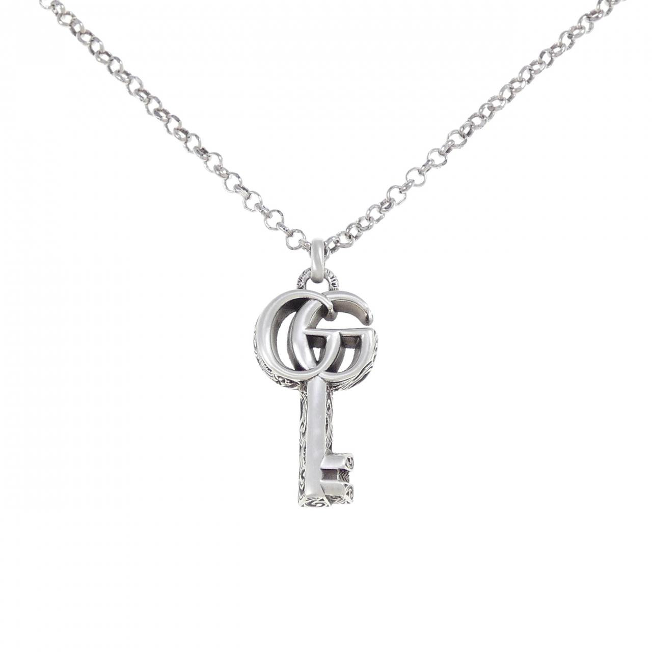Gucci Double G Key 925 Silver Necklace
