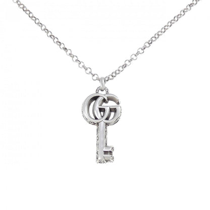 Gucci Double G Key 925 Silver Necklace
