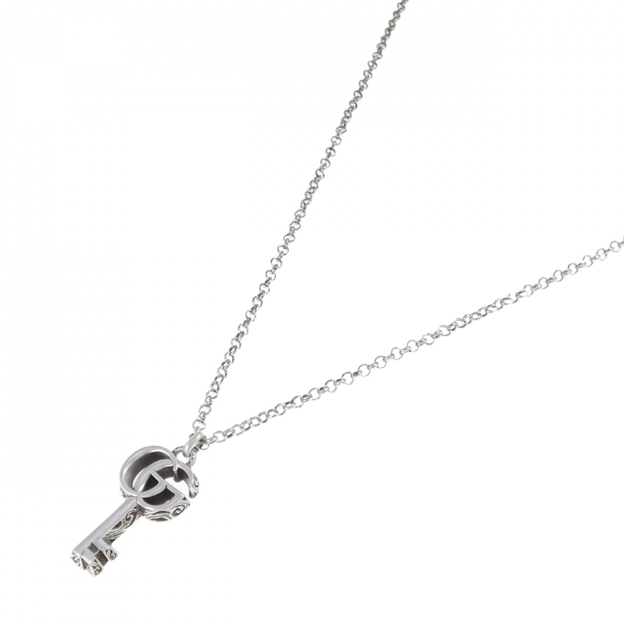 Gucci Double G Key 925 Silver Necklace