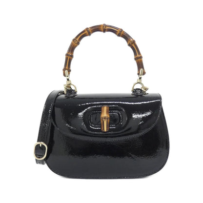 Gucci BAMBOO 1947 Patent Leather Shoulder Bag