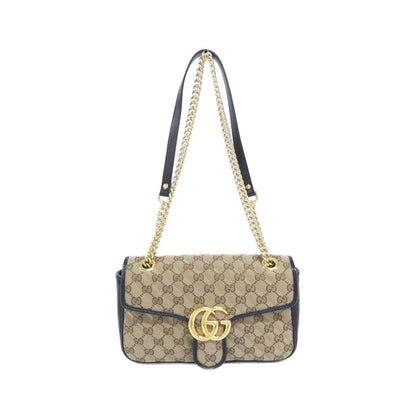 Gucci GG MARMONT GG Canvas Leather Shoulder Bag