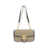 Gucci GG MARMONT GG Canvas Leather Shoulder Bag
