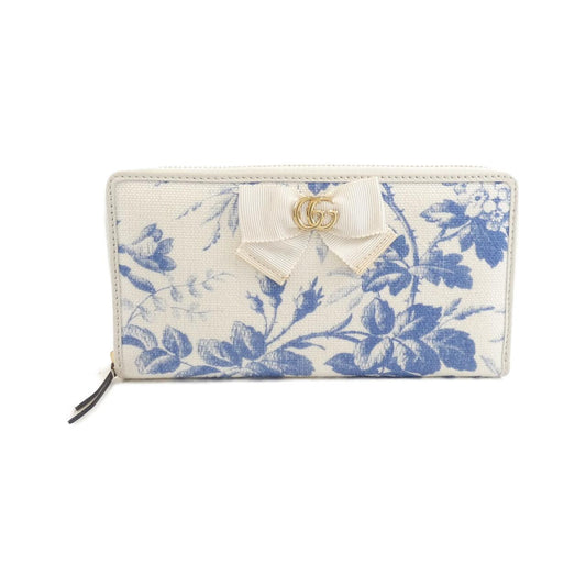 Gucci Herbarium Print Linen Long Wallet
