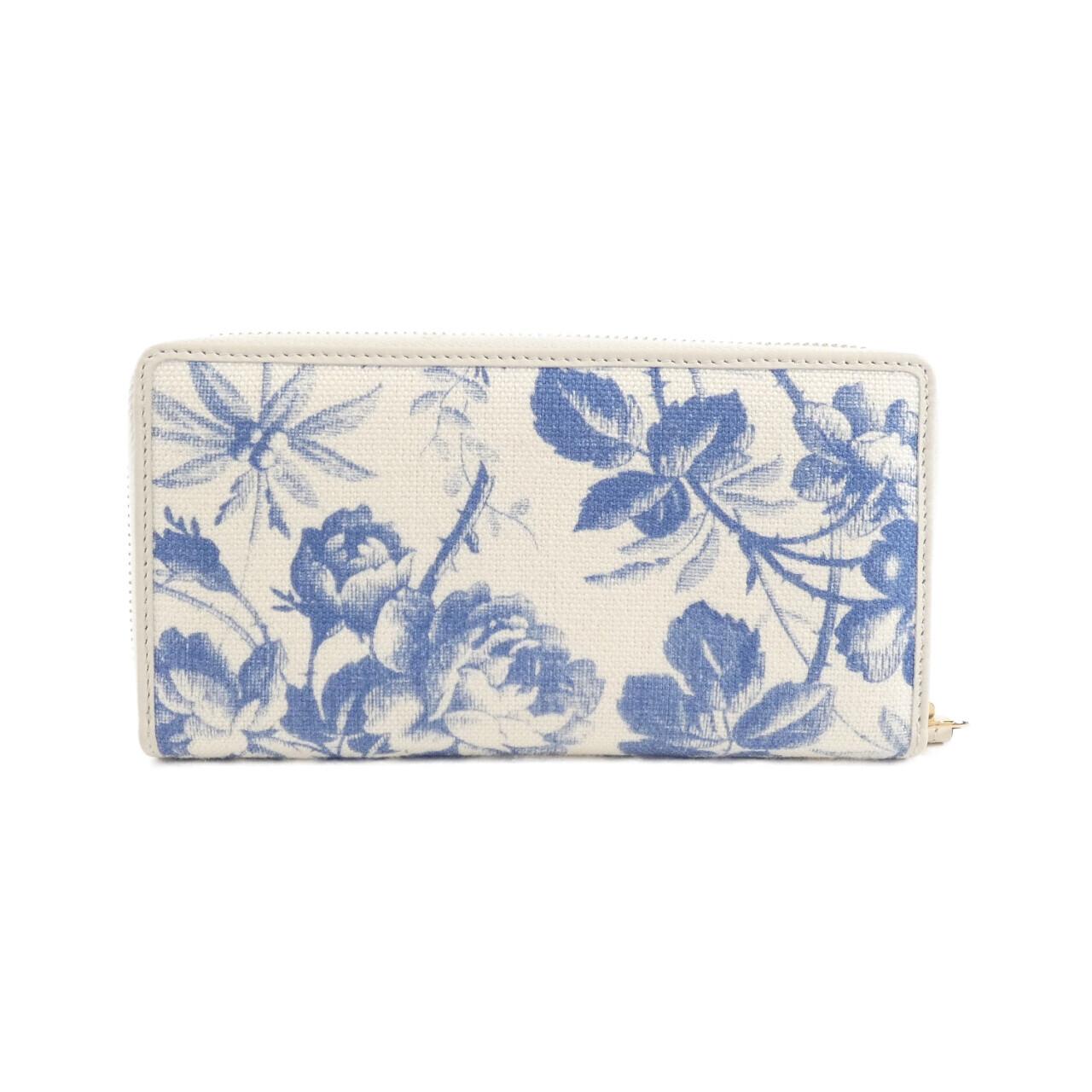 Gucci Herbarium Print Linen Long Wallet