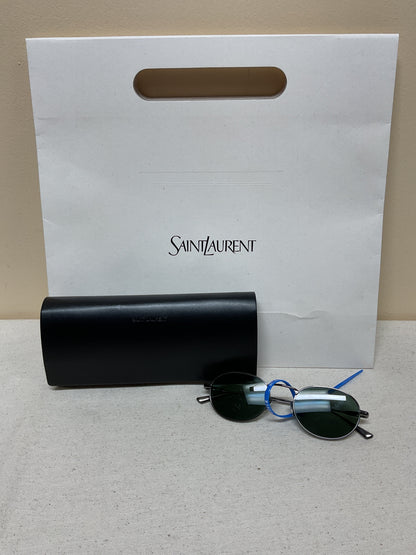 Sunglasses Luxury Designer By Yves Saint Laurent In Silver -as is