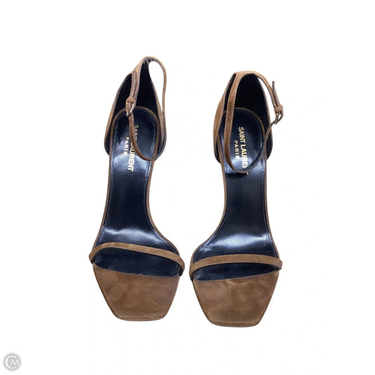 Shoes Luxury Designer By Yves Saint Laurent In Brown, Size: 8