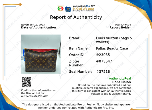 Makeup Bag Luxury Designer By Louis Vuitton  Size: Large