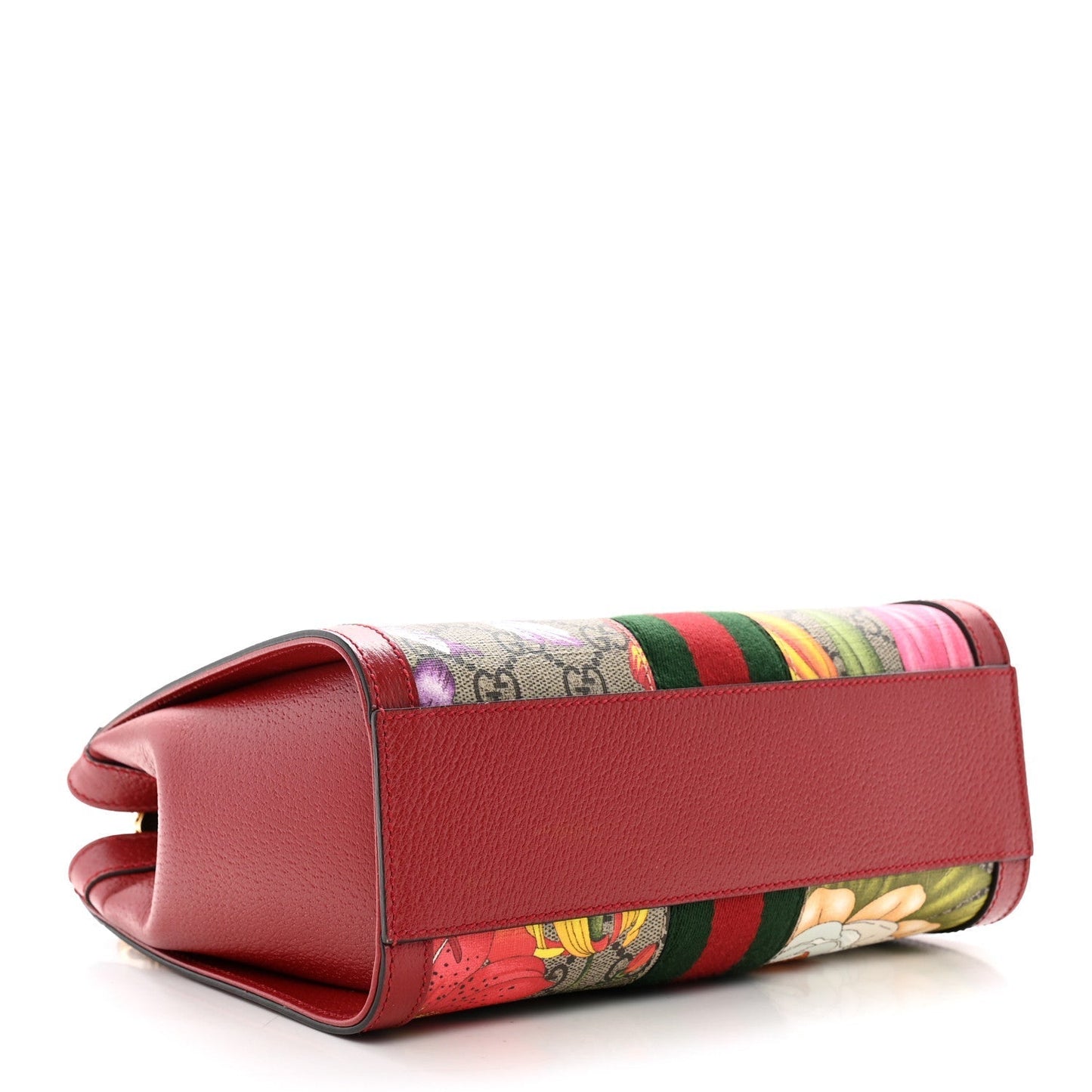 Amelia GG Supreme Monogram Flora Web Small Ophidia Tote Bag Red