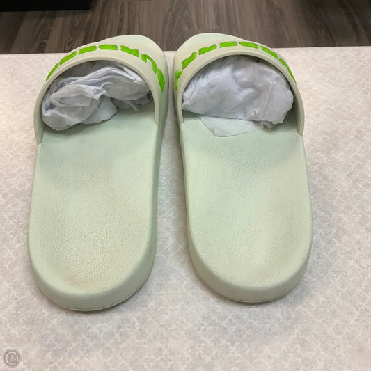 Sandals Luxury Designer By Burberry In Green, Size: 7