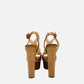 PRADA Strappy Tan Size EU 36.5 Heeled Sandals