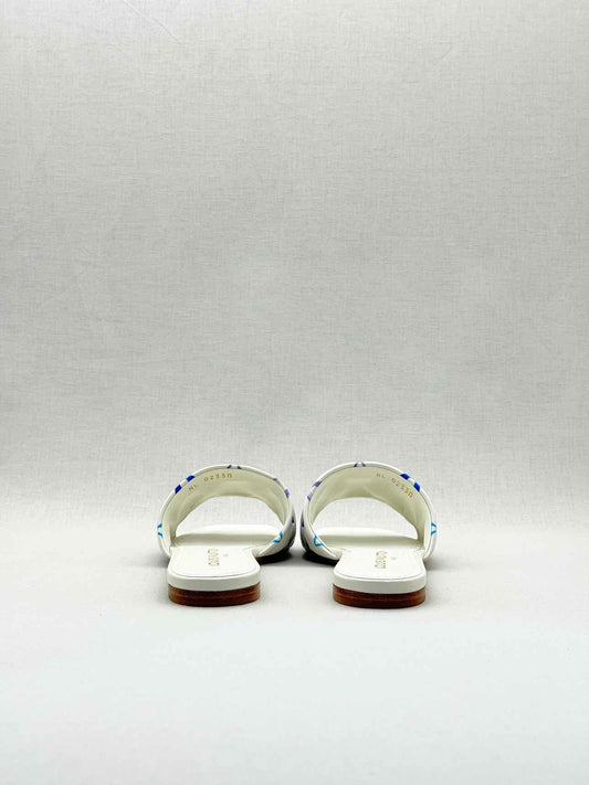 LOUIS VUITTON Revival White Multicolor Size EU 38 Mules