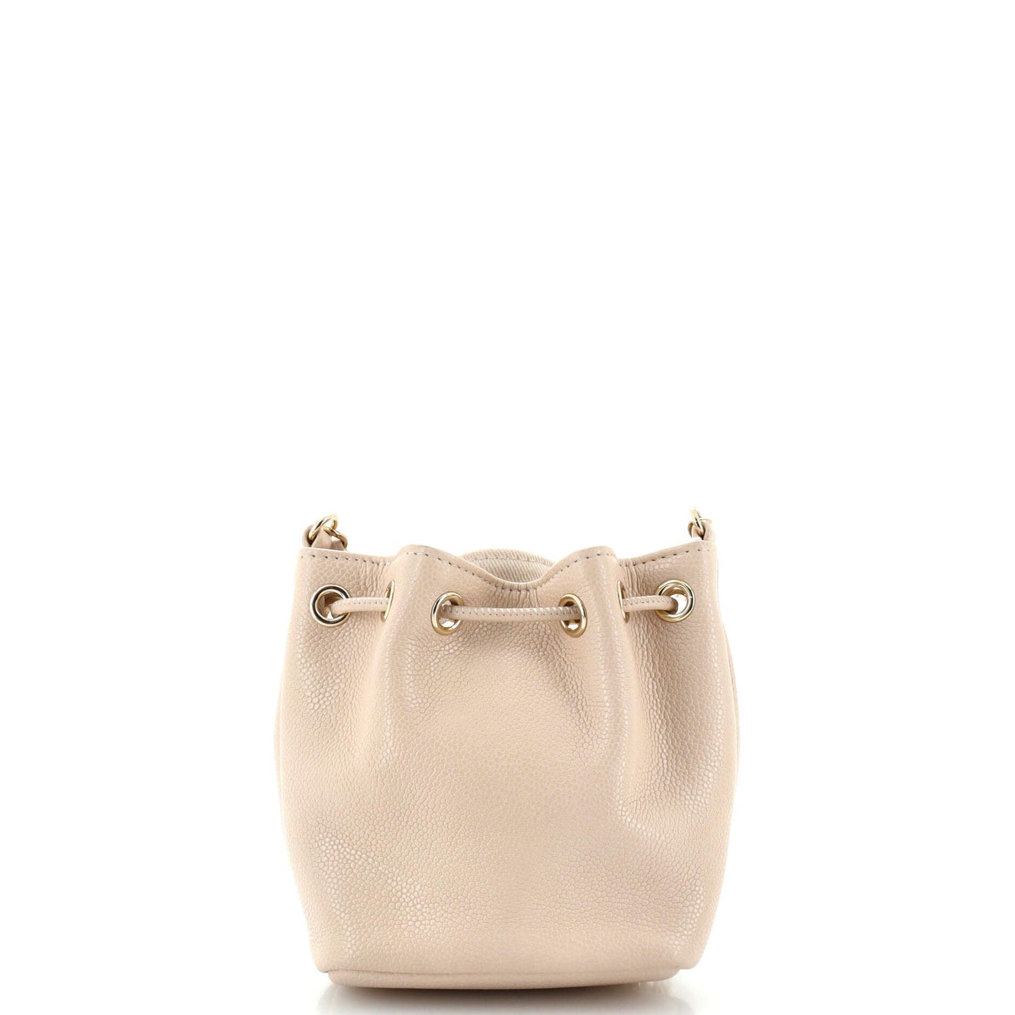 Business Affinity Drawstring Bucket Bag Quilted Caviar Mini