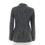 Women's Two Pocket Stand Collar Jacket Tweed