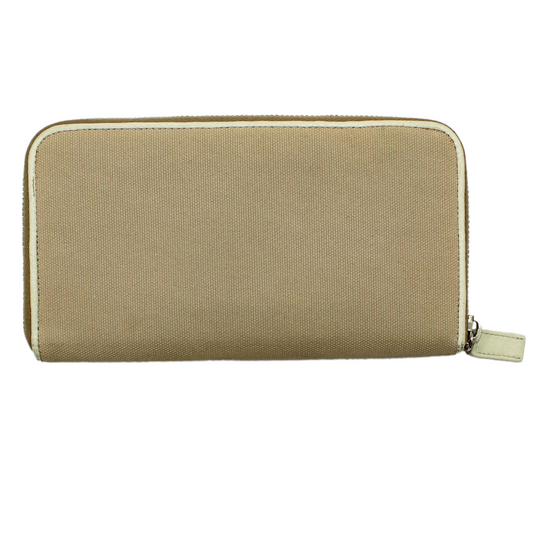 Prada   Logo Canvas Zip Around Wallet