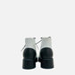 CHANEL Combat White w/ Black Size EU 39.5 Ankle Boots